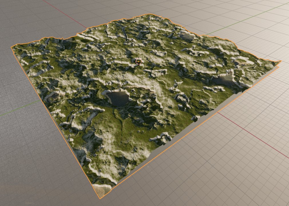 Blender procedural landscape detail
