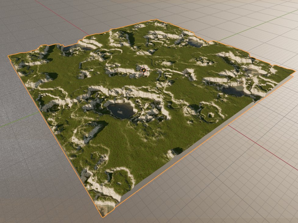 Blender procedural terrain material study