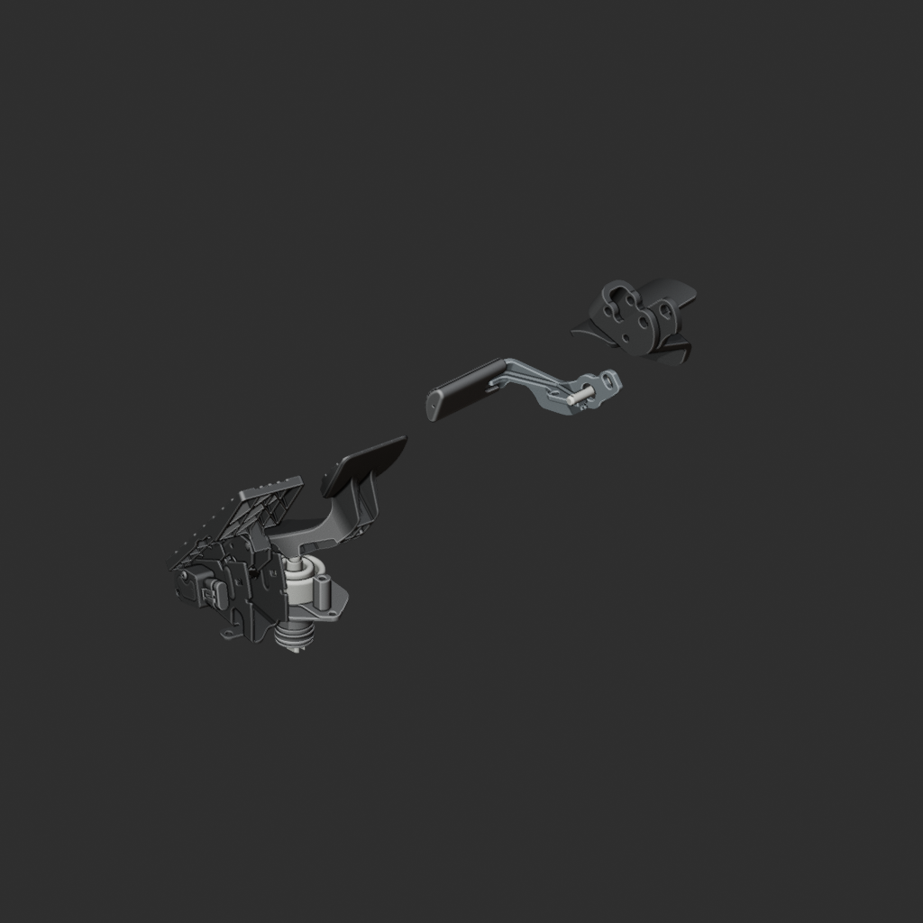 Original grader pedal FBX render