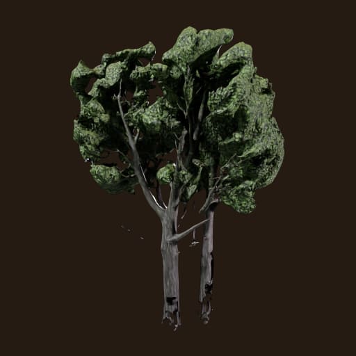 Foreground tree cluster model preview