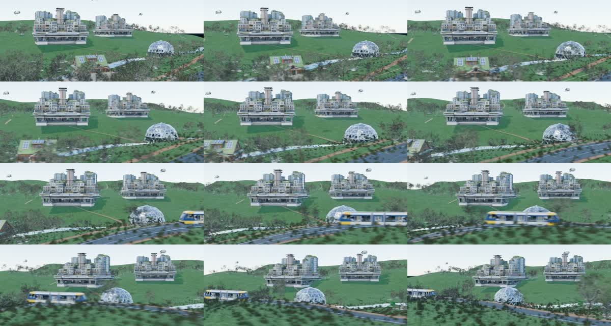 Contact sheet from the real 3D drive-by